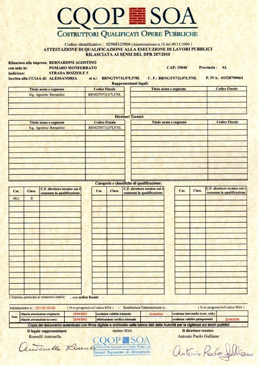 certificazione